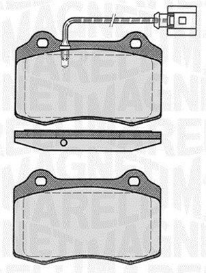 MAGNETI MARELLI Комплект тормозных колодок, дисковый тормоз 363916060554